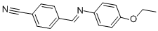 structure of CAS# 34128-02-4, 4'-Cyanobenzylidene-4-Ethoxyaniline;4-(4-Ethoxyphenyliminomethyl)Benzonitrile;N-(4-Cyanobenzylidene)-4-Ethoxyaniline;N-(P-CYANOBENZYLIDENE)-P-ETHOXYANILINE