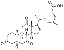 structure of CAS# 3415-45-0, Glycodehydrocholic Acid;5-BETA-CHOLANIC ACID-3,7,12-TRIONE N-(CARBOXYMETHYL)-AMIDE;N-(3,7,12,24-Tetraoxo-5Β-Cholan-24-Yl)Glycine;GLYCODEHYDROCHOLIC ACID