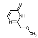 structure of CAS# 34274-23-2, 2-(Methoxymethyl)-4(1H)-Pyrimidinone;2-(methoxymethyl)pyrimidin-4(1H)-one