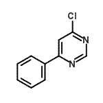 结构式 CAS# 3435-26-5, 4-氯-6-苯基嘧啶