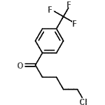structure of CAS# 343968-74-1, 5-Chloro-1-[4-(Trifluoromethyl)Phenyl]-1-Pentanone;5-chloro-1-oxo-1-(4-trifluoromethylphenyl)pentane