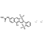 CAS 登录号：3443-89-8， 二钠7-乙酰氨基-4-羟基-3-(2-磺酸苯基)偶氮-萘-2-磺酸酯