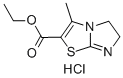 structure of CAS# 34467-12-4, Ethyl 3-Methyl-5,6-Dihydroimidazo[2,1-b][1,3]Thiazole-2-Carboxylate Hydrochloride;Ethyl 3-Methyl-5,6-Dihydroimidazo[2,1-B]Thiazole-2-Carboxylate Hydrochloride;3-Methyl-5,6-Dihydroimidazo[2,1-B]Thiazole-2-Carboxylic Acid Ethyl Ester Hydrochloride;Sr-01000638434-1