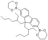 结构式 CAS# 344782-49-6, 9,9-二(2-乙基己基)芴-2,7-二硼酸二(1,3-丙烷二醇)酯