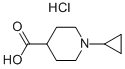 structure of CAS# 345629-25-6, 1-Cyclopropyl-Piperidine-4-Carboxylic Acid Hydrochloride;1-CYCLOPROPYL-PIPERIDINE-4-CARBOXYLIC ACID HYDROCHLORIDE;4-Piperidinecarboxylic Acid, 1-Cyclopropyl-;1-Cyclopropyl-Piperidine-4-Carboxylic Acid