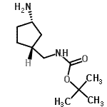结构式 CAS# 347184-43-4, 叔-丁基N-[[(1R,3S)-3-氨基环戊基]甲基]氨基甲酸酯