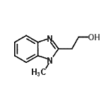 结构式 CAS# 34734-29-7, 2-(1-甲基-1H-苯并咪唑-2-基)乙醇
