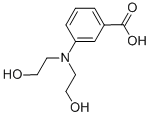 structure of CAS# 347343-88-8, 3-(Bis(2-Hydroxyethyl)Amino)Benzoic acid;Zinc00311918