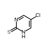 structure of CAS# 34772-97-9, 5-Chloro-2(1H)-Pyrimidinethione;2(1H)-Pyrimidinethione, 5-chloro-;ZINC04228198