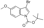 结构式 CAS# 348640-11-9, 3-溴-5-甲氧基吲哚-1-羧酸叔丁酯