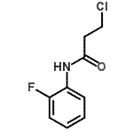 structure of CAS# 349097-66-1, 3-Chloro-N-(2-Fluorophenyl)Propanamide;3-Chloro-N-(2-fluoro-phenyl)-propionamide;MFCD01357336;propanamide, 3-chloro-N-(2-fluorophenyl)