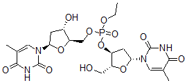 CAS#: 35002-96-1， Ethyl [(2R,3S,5R)-3-Hydroxy-5-(5-Methyl-2,4-Dioxopyrimidin-1-Yl)Oxolan-2-Yl]Methyl [(2R,3S,5R)-2-(Hydroxymethyl)-5-(5-Methyl-2,4-Dioxopyrimidin-1-Yl)Oxolan-3-Yl] Phosphate