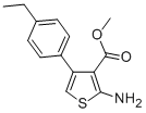 structure of CAS# 350989-89-8, 2-Amino-4-(4-Ethylphenyl)Thiophene-3-Carboxylic Acid Methyl Ester;Methyl 2-Amino-4-(4-Ethylphenyl)Thiophene-3-Carboxylate(SALTDATA: FREE);2-AMINO-4-(4-ETHYLPHENYL)THIOPHENE-3-CARBOXYLIC ACID METHYL ESTER;Methyl 2-Amino-4-(4-Ethylphenyl)Thiophene-3-Carboxylate