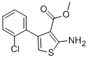 structure of CAS# 350997-11-4, 2-Amino-4-(2-Chloro-Phenyl)-Thiophene-3-Carboxylic Acid Methyl Ester;Methyl 2-Amino-4-(2-Chlorophenyl)Thiophene-3-Carboxylate(SALTDATA: FREE);3-THIOPHENECARBOXYLIC ACID, 2-AMINO-4-(2-CHLOROPHENYL)-, METHYL ESTER;2-AMINO-4-(2-CHLORO-PHENYL)-THIOPHENE-3-CARBOXYLIC ACID METHYL ESTER