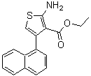 结构式 CAS# 350997-18-1, 2-氨基-4-(1-萘基)-3-噻吩羧酸乙酯