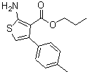 structure of CAS# 350997-19-2, Propyl 2-Amino-4-(4-Methylphenyl)-3-Thiophenecarboxylate;Propyl 2-amino-4-(4-methylphenyl)thiophene-3-carboxylate;MFCD01924133