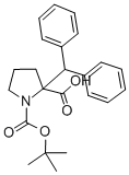 structure of CAS# 351002-64-7, Boc-alpha-(Diphenylmethyl)-DL-Pro-OH