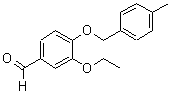 结构式 CAS# 351066-35-8, 3-乙氧基-4-[(4-甲基苄基)氧基]苯甲醛