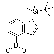 结构式 CAS# 351457-64-2, 1-(叔丁基二甲基硅烷基)-1H-吲哚-4-硼酸