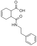 结构式 CAS# 351982-48-4, (1R,6S)-6-(2-苯基乙基氨基甲酰)环己-3-烯-1-羧酸