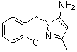 structure of CAS# 3524-40-1, 1-(2-Chlorobenzyl)-3-Methyl-1H-Pyrazol-5-Amine;1-(2-Chlorobenzyl)-3-methyl-1H-pyrazol-5-amine;1-(2-chlorobenzyl)-3-methyl-1H-pyrazol-5-amine hydrochloride;1-[(2-chlorophenyl)methyl]-3-methylpyrazole-5-ylamine