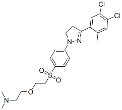 CAS#: 35441-18-0， 2-[2-[4-[3-(4,5-Dichloro-2-Methylphenyl)-4,5-Dihydropyrazol-1-Yl]Phenyl]Sulfonylethoxy]-N,N-Dimethylethanamine
