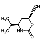 CAS#: 354988-40-2， (4R,6S)-6-Ethynyl-4-Isopropyl-1,3-Oxazinan-2-One