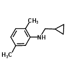 结构式 CAS# 356539-50-9, N-(环丙基甲基)-2,5-二甲基苯胺