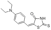 structure of CAS# 35778-58-6, 5-(4-Diethylaminobenzylidene)Rhodanine;(5Z)-5-[(4-Diethylaminophenyl)Methylidene]-2-Sulfanylidene-1,3-Thiazolidin-4-One;(5Z)-5-[(4-Diethylaminophenyl)Methylene]-2-Thioxo-Thiazolidin-4-One;5-[(4-Diethylaminophenyl)Methylene]-2-Thioxo-Thiazolidin-4-One