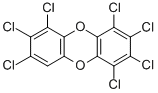 structure of CAS# 35822-46-9, 1,2,3,4,6,7,8-Heptachlorodibenzo-p-Dioxin;1,2,3,4,6,7,8-Heptachloro Dibenzo-P-Dioxin;1,2,3,4,6,7,8-Heptachlorodibenzo-P-Dioxin;1,2,3,4,6,7,8-Heptachlorodibenzo(B,E)(1,4)Dioxin