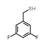 structure of CAS# 358358-66-4, (3,5-Difluorophenyl)Methanethiol;(3,5-difluorophenyl)methane-1-thiol;3,5-Difluorobenzyl mercaptan;ZINC04244665