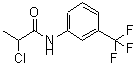 结构式 CAS# 36040-85-4, 2-氯-N-(3-三氟甲基-苯基)-丙酰胺