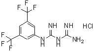 结构式 CAS# 36068-40-3, 1-[3,5-二(三氟甲基)苯基]双胍盐酸盐