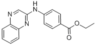 structure of CAS# 361390-39-8, 4-(2-Quinoxalinylamino)Benzoic Acid Ethyl Ester;ETHYL 4-(2-QUINOXALINYLAMINO)BENZENECARBOXYLATE;4-(2-QUINOXALINYLAMINO)BENZOIC ACID ETHYL ESTER