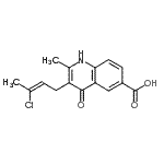 CAS#: 36164-35-9， 3-[(2Z)-3-Chloro-2-Buten-1-Yl]-2-Methyl-4-Oxo-1,4-Dihydro-6-Quinolinecarboxylic Acid
