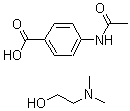 CAS#: 3635-74-3， 4-(Acetamido)Benzoic Acid, Compound With 2-(Dimethylamino)Ethanol (1:1)