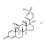 CAS 登录号：3664-95-7， (11beta)-11,17-二羟基-21-(磺基氧基)-孕甾-1,4-二烯-3,20-二酮钠盐(1:1)