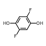 structure of CAS# 367-35-1, 2,5-Difluoro-1,4-Benzenediol;2,5-difluorobenzene-1,4-diol