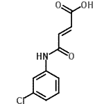 structure of CAS# 36847-88-8, (2E)-4-[(3-Chlorophenyl)Amino]-4-Oxo-2-Butenoic Acid;(2E)-3-[N-(3-chlorophenyl)carbamoyl]prop-2-enoic acid;2-butenoic acid, 4-[(3-chlorophenyl)amino]-4-oxo-, (2E);4-(3-CHLOROANILINO)-4-OXOBUT-2-ENOICACID