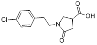structure of CAS# 368870-06-8, 1-(4-Chlorophenethyl)-5-Oxo-3-Pyrrolidinecarboxylic Acid;1-(4-CHLOROPHENETHYL)-5-OXO-3-PYRROLIDINECARBOXYLIC ACID