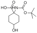 结构式 CAS# 369403-08-7, N-叔丁氧羰基-氨基-(4-羟基环己基)羧酸