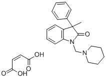 CAS#: 37129-45-6， 1,3-Dihydro-3-Methyl-3-Phenyl-1-(1-Piperidinylmethyl)-2H-Indol-2-One (Z)-2-Butenedioate