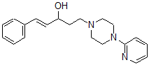 CAS 登录号：37151-57-8， (E)-1-苯基-5-(4-吡啶-2-基哌嗪-1-基)戊-1-烯-3-醇