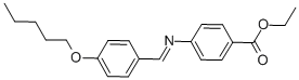 structure of CAS# 37168-42-6, Ethyl 4-(4-Pentyloxybenzylideneamino)Benzoate;Ethyl 4-[(4-Pentoxyphenyl)Methyleneamino]Benzoate;4-[(4-Pentoxyphenyl)Methyleneamino]Benzoic Acid Ethyl Ester;4-[(4-Amoxybenzylidene)Amino]Benzoic Acid Ethyl Ester
