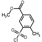 结构式 CAS# 372198-41-9, 甲基3-(氯磺酰基)-4-甲基苯甲酸酯