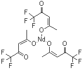 structure of CAS# 37473-67-9, Neodymium Trifluoroacetylacetonate;Tris-(1,1,1-Trifluoro-2,4-Pentanedionato-O,O'')-Neodymium;NEODYMIUM(III) 1,1,1-TRIFLUORO-2,4-PENTANEDIONATE;Neodymium(III)Trifluoroacetylacetonate(99.9%-Nd)