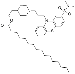 CAS#: 37517-26-3， 2-[1-[3-[2-[(Dimethylamino)Sulphonyl]-10H-Phenothiazin-10-Yl]Propyl]Piperidin-4-Yl]Ethyl Palmitate