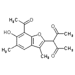 CAS#: 37645-86-6， 3-(7-Acetyl-6-Hydroxy-3,5-Dimethyl-1-Benzofuran-2-Yl)-2,4-Pentanedione