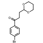 structure of CAS# 376637-07-9, 1-(4-Bromophenyl)-3-(1,3-Dioxan-2-Yl)-1-Propanone;4'-Bromo-3-(1,3-dioxan-2-yl)propiophenone