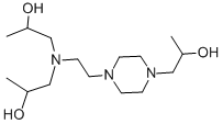 structure of CAS# 3768-41-0, 1-[4-[2-(Bis(2-Hydroxypropyl)Amino)Ethyl]Piperazin-1-Yl]Propan-2-Ol;1-[4-[2-(Bis(2-Hydroxypropyl)Amino)Ethyl]-1-Piperazinyl]Propan-2-Ol;1-(2-(N,N-Bis(2-Hydroxypropyl)Amino)Ethyl)-4-(2-Hydroxypropyl)Piperazine;1-Piperazineethanol, 4-(2-(Bis(2-Hydroxypropyl)Amino)Ethyl)-Alpha-Methyl- (9Ci)